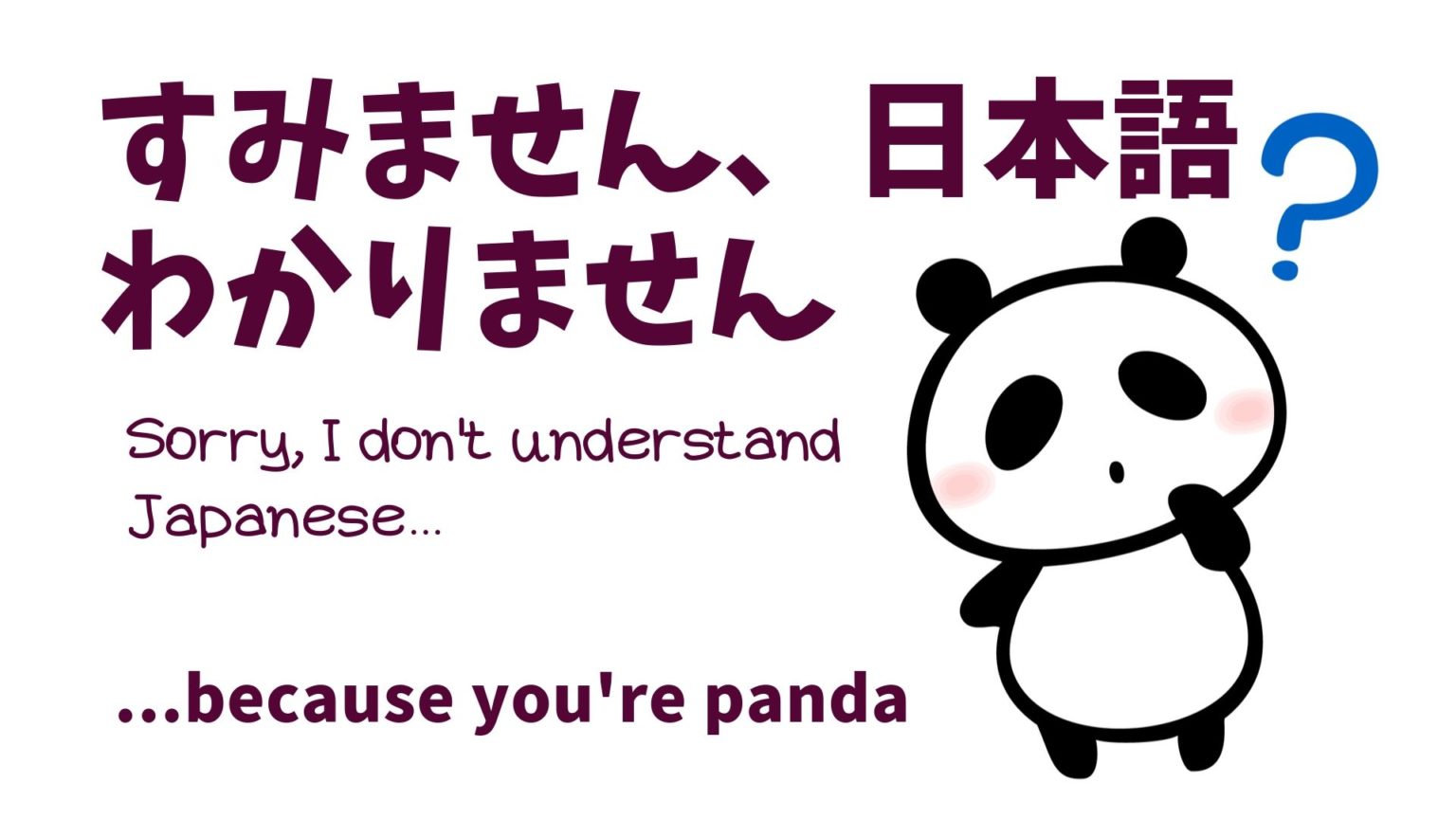 How To Say I Don T Speak Japanese